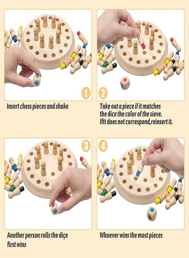 MENREXA Wooden Memory Match Stick Game, Educational Brain Training Board Game - Image 3