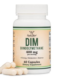 دبل وود سابلامنتس مكمل DIM للنساء والرجال 400 ملجم يقدم 60 كبسولة 