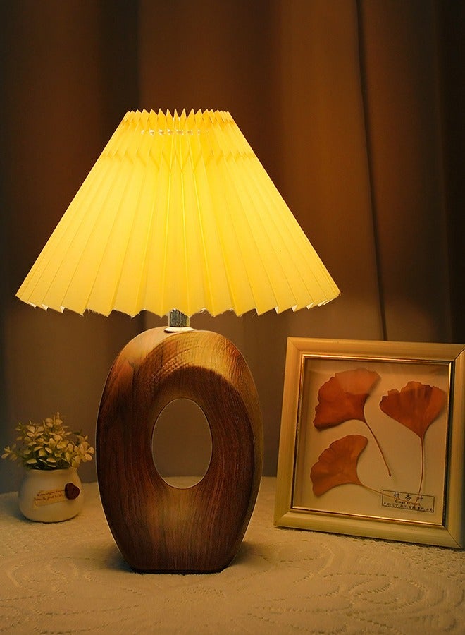 LED Table Lamp Adjustable Brightness and Color USB Powered Bedside Lamp with Walnut ceramic Base Perfect for Bedroom Nightstand Living Room Reading Light - Image 2