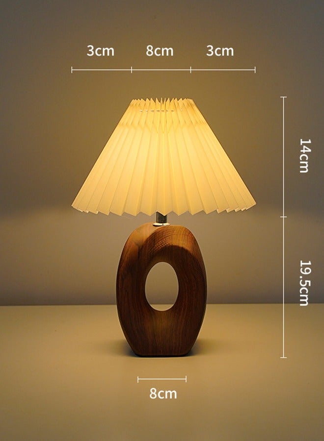 LED Table Lamp Adjustable Brightness and Color USB Powered Bedside Lamp with Walnut ceramic Base Perfect for Bedroom Nightstand Living Room Reading Light - Image 3