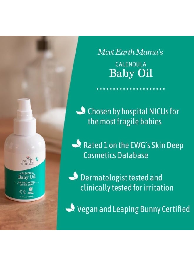 Earth Mama Earth Mama Calendula Baby Oil for Infant Massage 4-Fluid Ounce  - Image 5