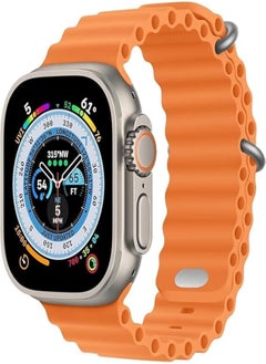 Spark_Accessories Compatible with Apple Watch Ultra Band 49mm 45mm 44, Soft Silicone Waterproof Sport Replacement Wristband