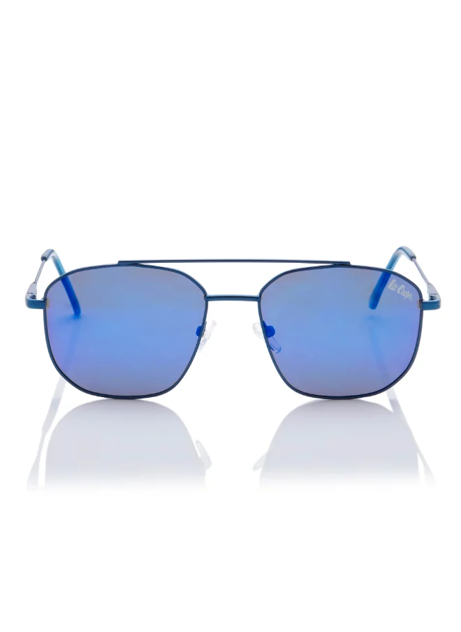 Lee Cooper Polarized Sunglasses Matte Dark Blue Frame Blue Mirror Mirror Lens 54mm  - LC1204C03