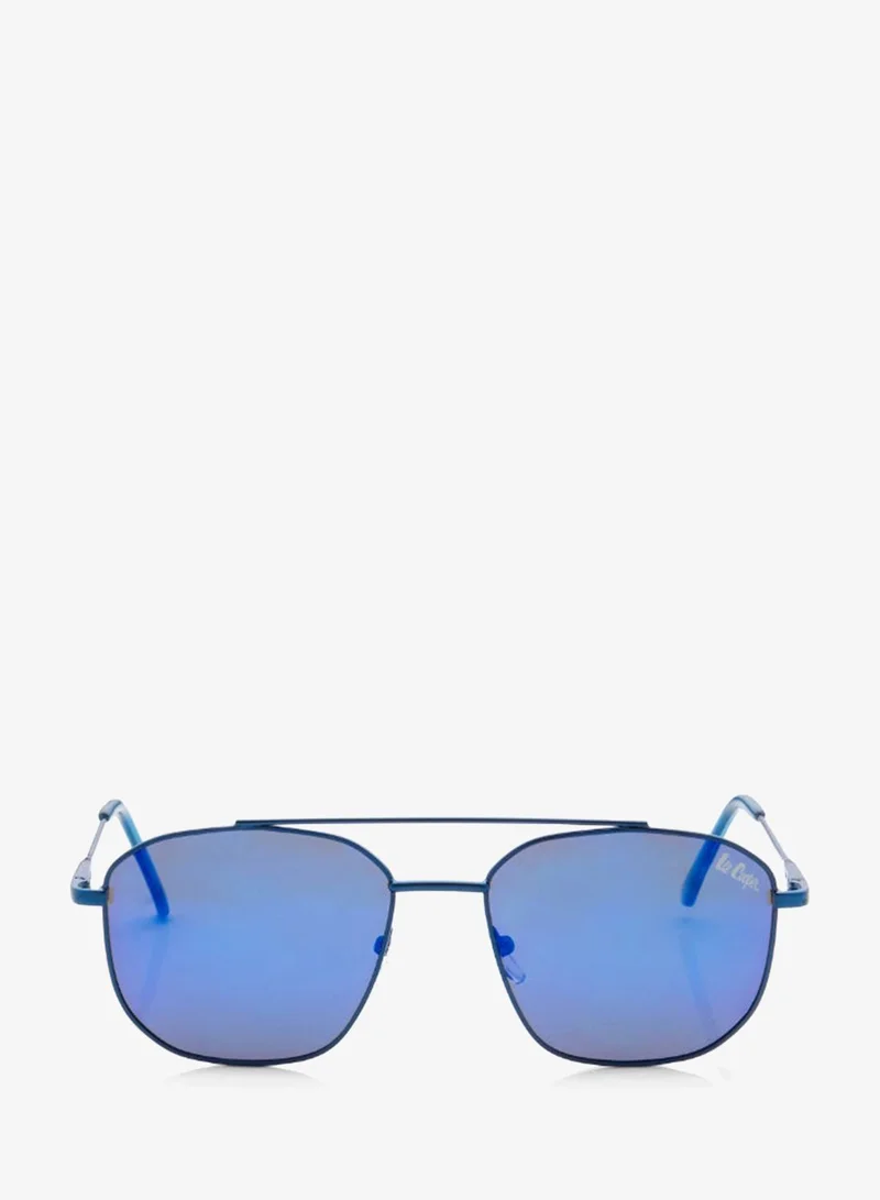 Lee Cooper Polarized Sunglasses Matte Dark Blue Frame Blue Mirror Mirror Lens 54mm  - LC1204C03