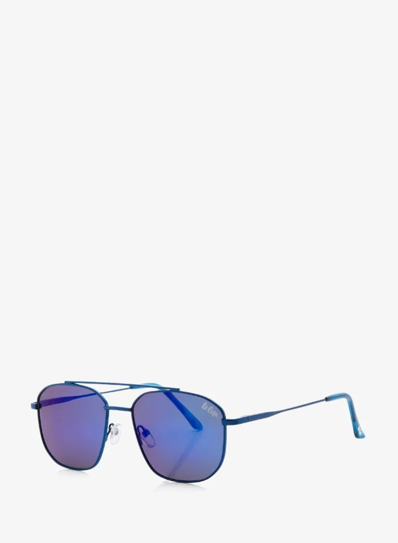 Lee Cooper Polarized Sunglasses Matte Dark Blue Frame Blue Mirror Mirror Lens 54mm  - LC1204C03