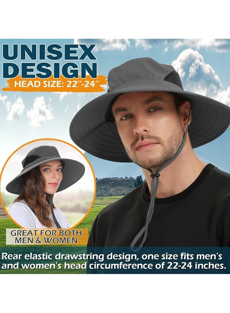 Goolsky Unisex Sun Hat, Waterproof Wide Brim Bucket Hat Packable Boonie Hat for Fishing Hiking Gardening Safari Beach - Image 1