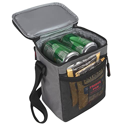 Fridge Pak 6 Can Cooler Bags Insulated Soft Cooler Lunch Bag for Men, Waterproof Leak Proof Cooler Bags Insulated (Charcoal Grey) - Image 3