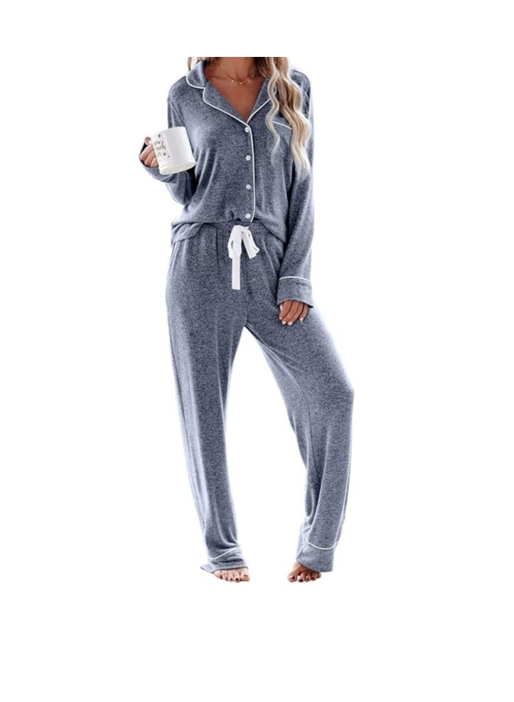 Women's Pajama Sets Long Sleeve Button Down Sleepwear Nightwear Soft Pjs Lounge Sets  - Image 1