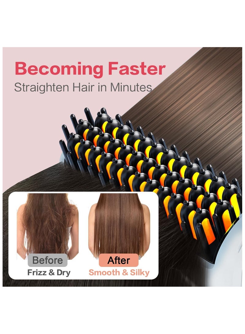 إي سي في في فرشاة فرد الشعر المحمولة القابلة لإعادة الشحن عبر USB، مشط فرد الشعر الأيوني للسفر، مشط فرد الشعر اللاسلكي، تسخين سريع لمدة 20 ثانية و4 مجموعات من درجات الحرارة (140-200 درجة مئوية)، شاشة LED / مضادة للحروق - Image 2