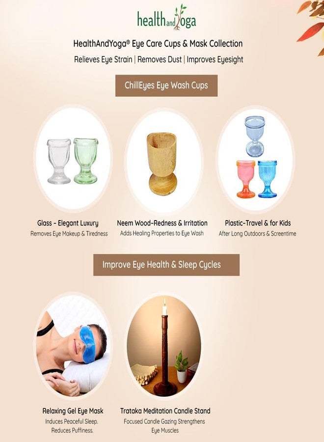 HealthAndYoga™ ChillEyes Transparent Glass Eye Wash Cup - Effective Eye Rinse and Cleansing - Eco-Friendly, Non-Reactive, Safe and Comfortable (Clear - Set of 2) - Image 5