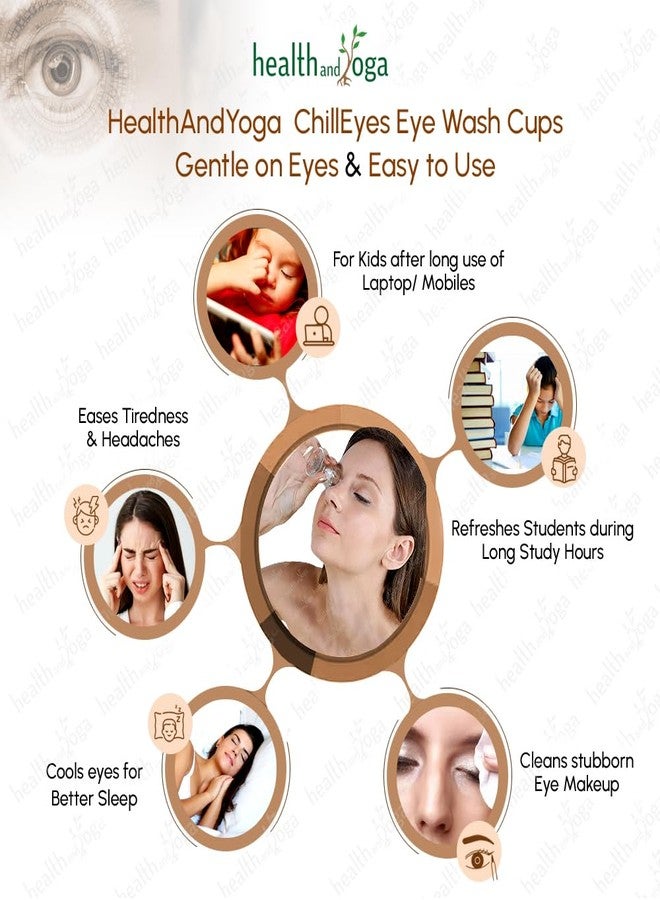 HealthAndYoga™ ChillEyes Transparent Glass Eye Wash Cup - Effective Eye Rinse and Cleansing - Eco-Friendly, Non-Reactive, Safe and Comfortable (Clear - Set of 2) - Image 3