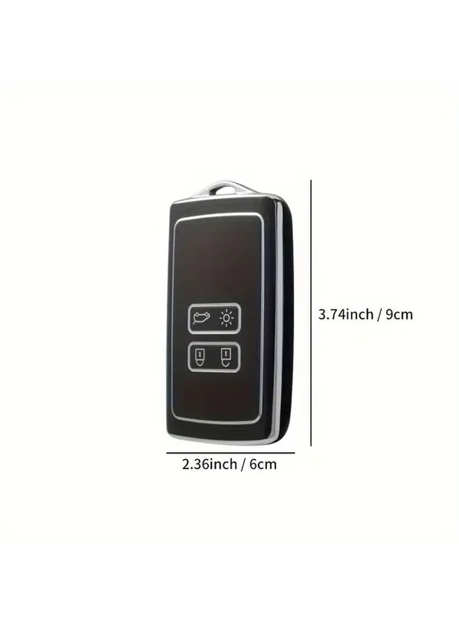 TPU Car Remote Key Cover Black For Nissan Renault Captur Koleos Kadjar Megane Talisman Espace Clio Zoe Scenic Arkana Dacia Sandero Vehicle Security Device Sleek Glossy Design - Image 2