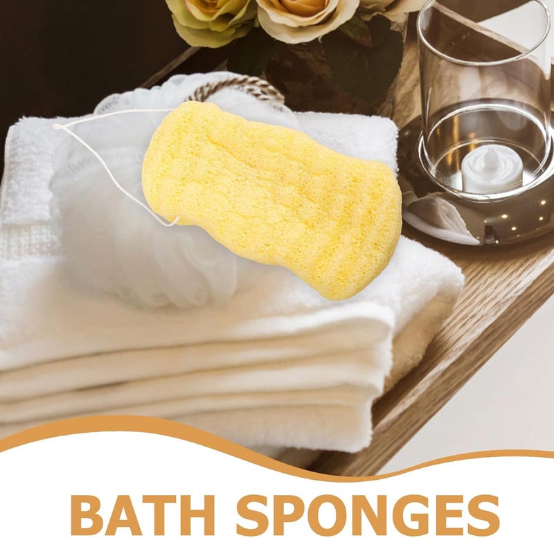 Konjac Bath Sponge Body Cleaning Scrubber Yellow Soft Exfoliating Shower Back Sponge and Adult Bathing Supplies - Image 2