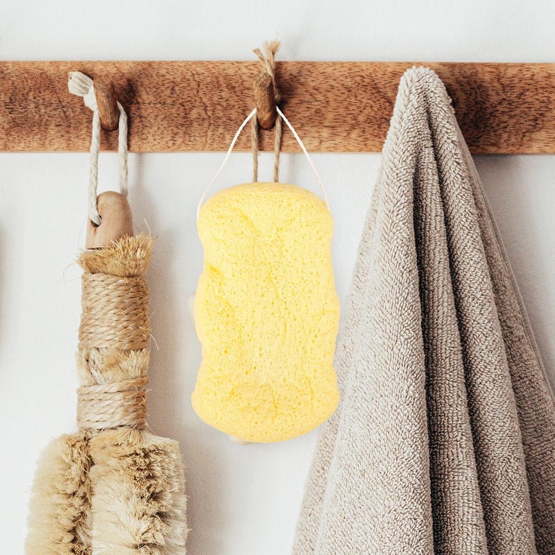 Konjac Bath Sponge Body Cleaning Scrubber Yellow Soft Exfoliating Shower Back Sponge and Adult Bathing Supplies - Image 5