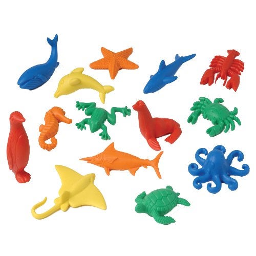 Constructive Playthings Aquatic Life Classify and Count 84 pc. Set with 6 Colors and 14 Creatures for Ages 3 Years and Up - Image 3