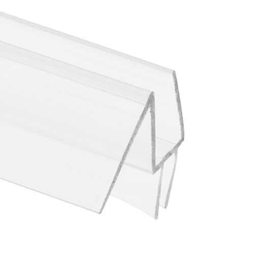 Prime-Line PrimeLine M 6256 Frameless Shower Door Bottom Seal for 14 in Thick Glass Doors Dual Flap and 45 Degree Drip Guard 36 in Clear Vinyl Single Pack - Image 1
