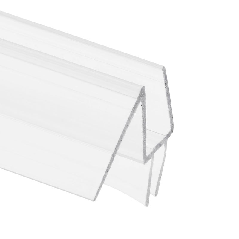 Prime-Line PrimeLine M 6256 Frameless Shower Door Bottom Seal for 14 in Thick Glass Doors Dual Flap and 45 Degree Drip Guard 36 in Clear Vinyl Single Pack - Image 2