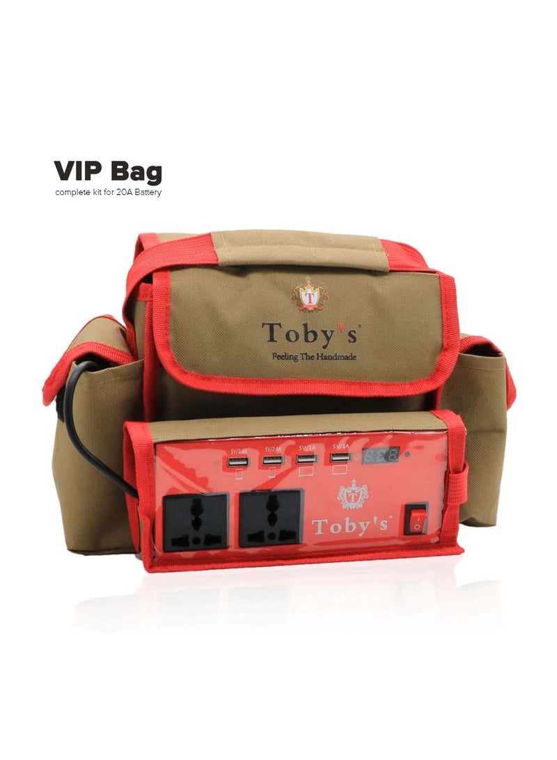 توبيز بطارية بقوة 20000 مللي أمبير في الساعة، بطارية قابلة لإعادة الشحن بقوة 20 أمبير مع محول طاقة 220 فولت، مثالية للتخييم، مصنوعة من مادة ABS - Image 5