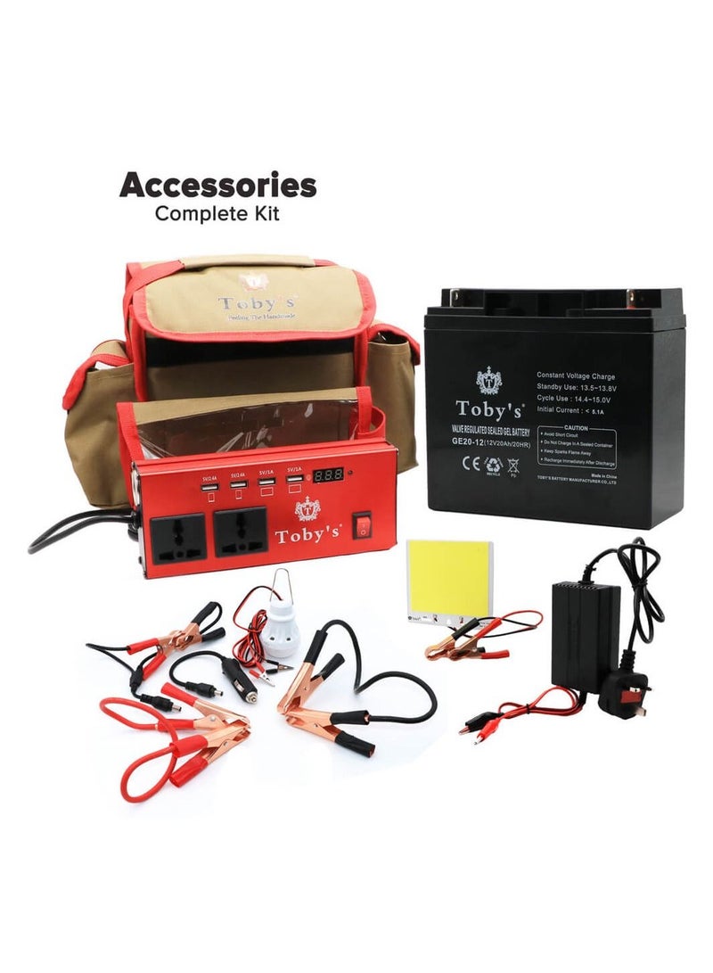 توبيز بطارية بقوة 20000 مللي أمبير في الساعة، بطارية قابلة لإعادة الشحن بقوة 20 أمبير مع محول طاقة 220 فولت، مثالية للتخييم، مصنوعة من مادة ABS - Image 4