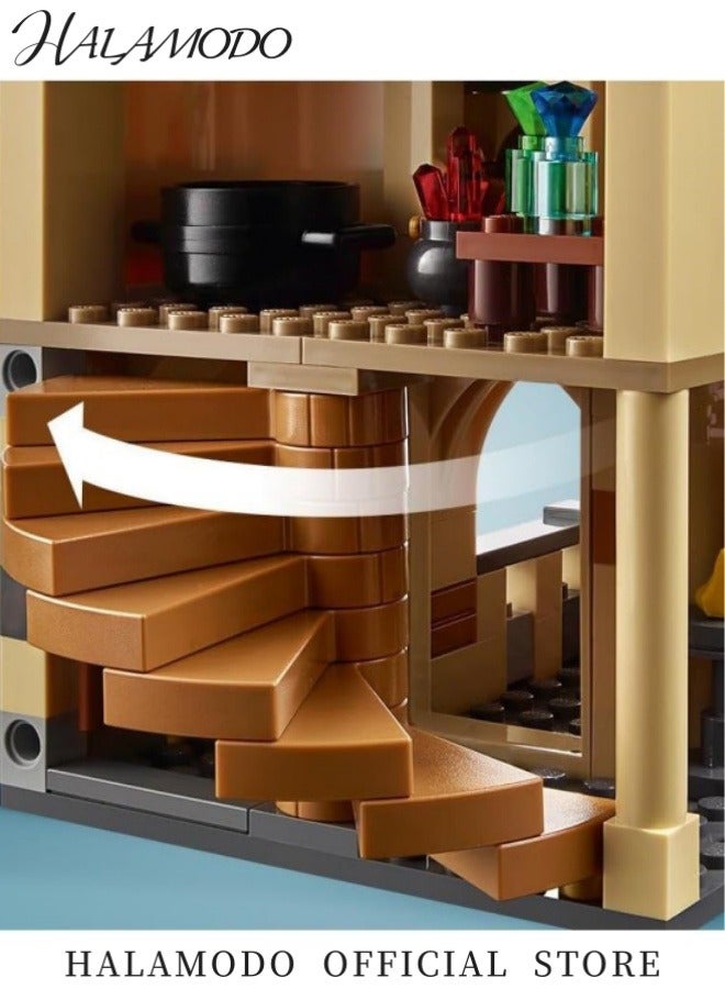 HALAMODO Harry Potter Hogwarts Great Hall Building Kit and Magic Castle Toy, Fantasy Creatures, Hermione Granger, Draco Malfoy and Hagrid (924 Pieces) - Image 3