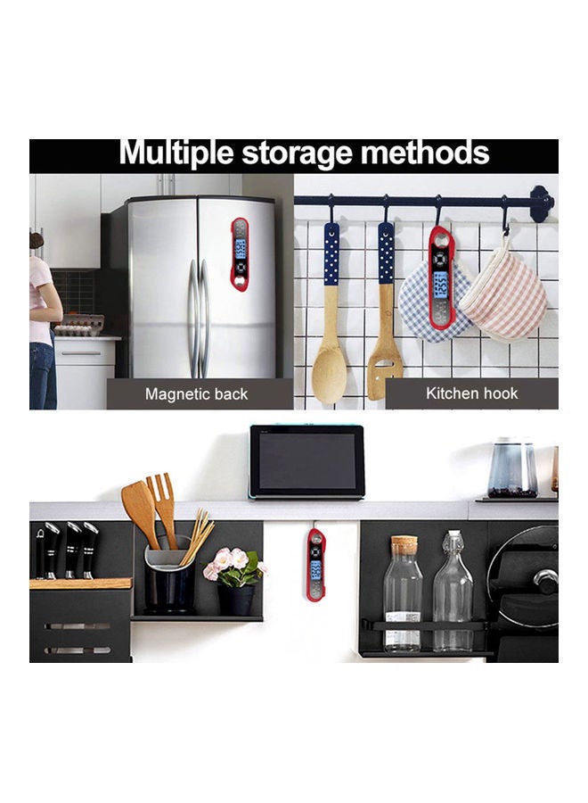 نيبمينينت مقياس حرارة للطعام بقراءة فورية ومسبار مزدوج أحمر/أسود - Image 5