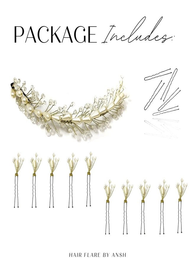 Hair Flare Artificial Metal Designed Stones with Pearls made Hair Pin/Juda Pin/Hair Accessories for Women and Girls- Combo 2499-2501 - Image 5