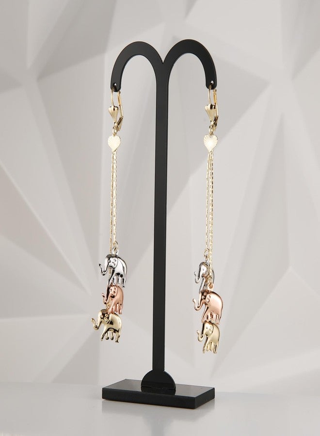 HZMAN Dainty Elephant Earring for Women 14K Gold Plated Hypoallergenic Dangle Drop Earrings Long Tassel Cute Animal Earring - Image 3