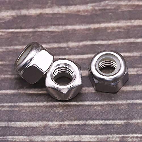 EASTLO 5/16"-18 Nylon Insert Hex Lock Nuts, Allen Hex Drive, 304 Stainless Steel 18-8, Full Thread, Coarse Thread UNC, Pack of 10 - Image 2