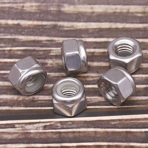EASTLO 5/16"-18 Nylon Insert Hex Lock Nuts, Allen Hex Drive, 304 Stainless Steel 18-8, Full Thread, Coarse Thread UNC, Pack of 10 - Image 5