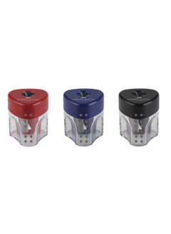 FABER-CASTELL 6-Piece Triangular Grip Tub Sharpener Assorted Colours  - Image 2