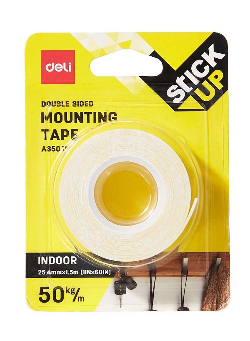 Deli 2-Piece Double Sided Mounting Tape 1.5 Meter Length - Image 2