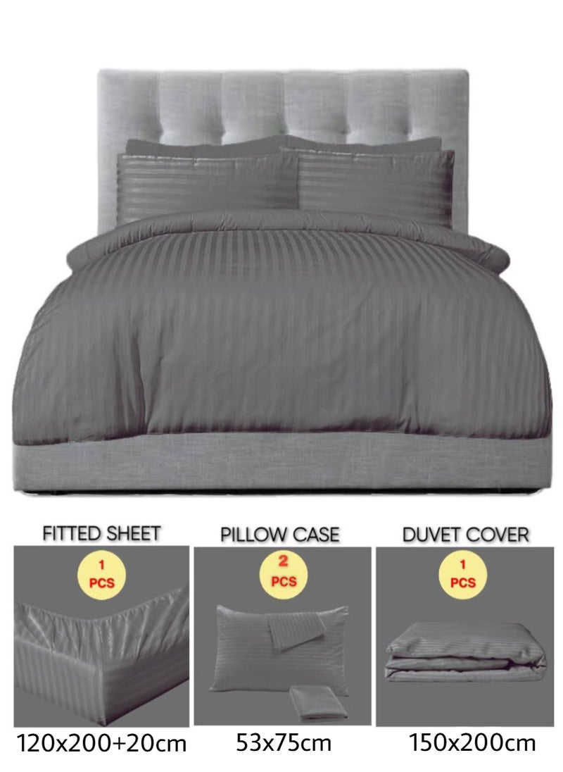 Blueberry 4 Pieces Single Size Duvet Cover Set - Includes 1 Duvet Cover (150x200cm), 1 Fitted Sheet (120x200+20cm), 2 Pillow Cases (53x75cm) - Image 2