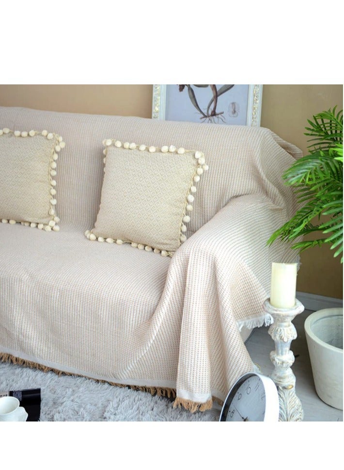 Tablecloth Sofa Covers Blanket Geometrical Knitted Tassels Table Cover for Home Decor Kitchen Dining Buffet - Image 3