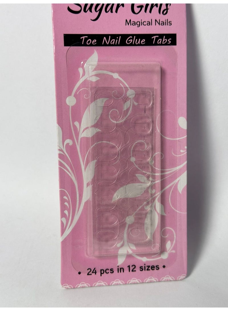 24 قطعة من أشرطة لاصقة الأظافر الشفافة - Image 4