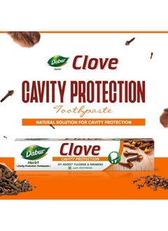 Dabur Herb'L Clove Cavity Protection Toothpaste - 200G | No Added Fluoride & Parabens | For Strong & Healthy Teeth | Fights Bacteria & Relieves Dental Pain | Provides Pleasant Mouthfeel After Brushing  - Image 2