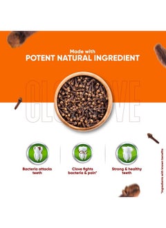 Dabur Herb'L Clove Cavity Protection Toothpaste - 200G | No Added Fluoride & Parabens | For Strong & Healthy Teeth | Fights Bacteria & Relieves Dental Pain | Provides Pleasant Mouthfeel After Brushing  - Image 4