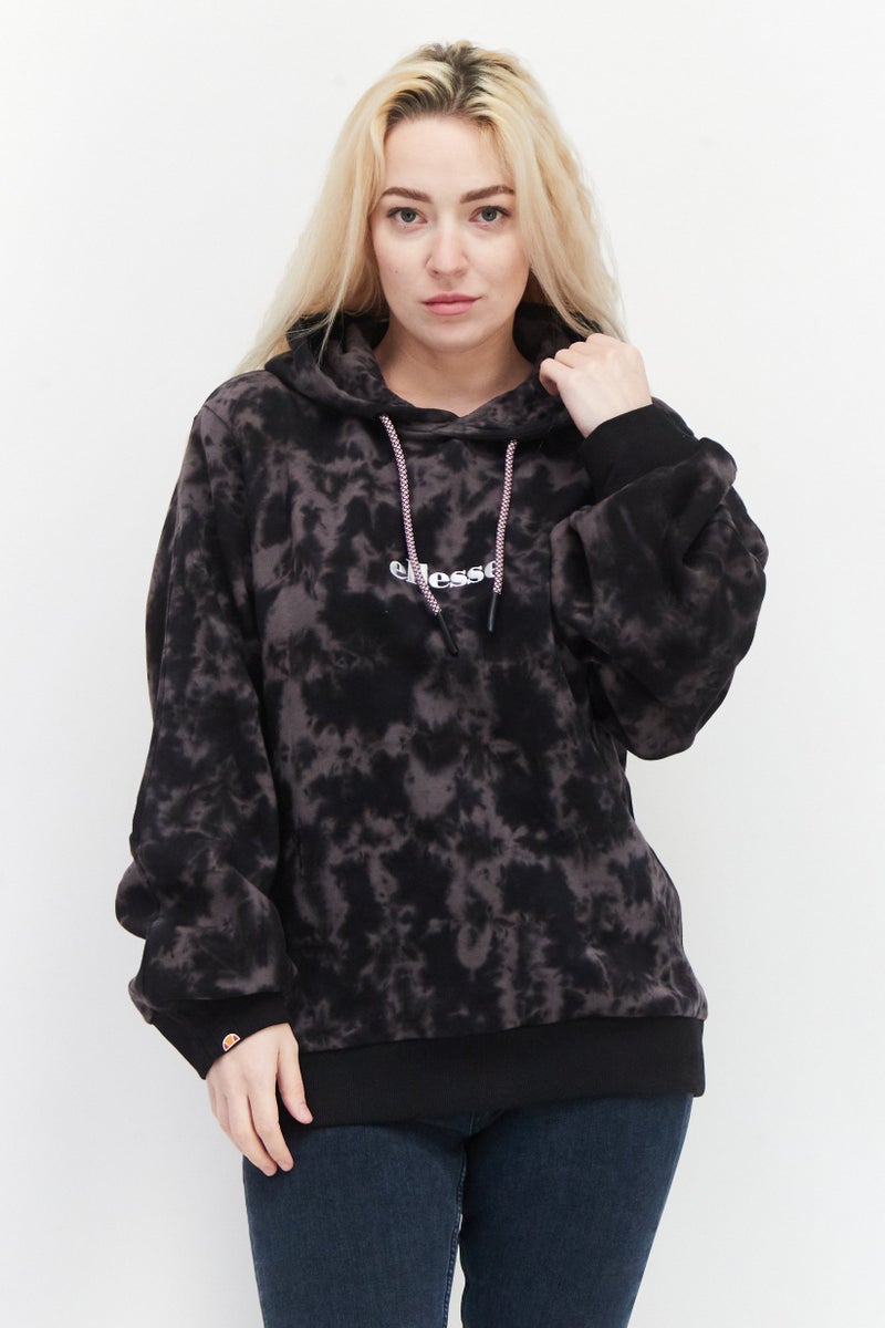 Ellesse هودي خارجي للنساء بلياقة بدنية مع شعار العلامة التجارية، رمادي داكن - Image 1