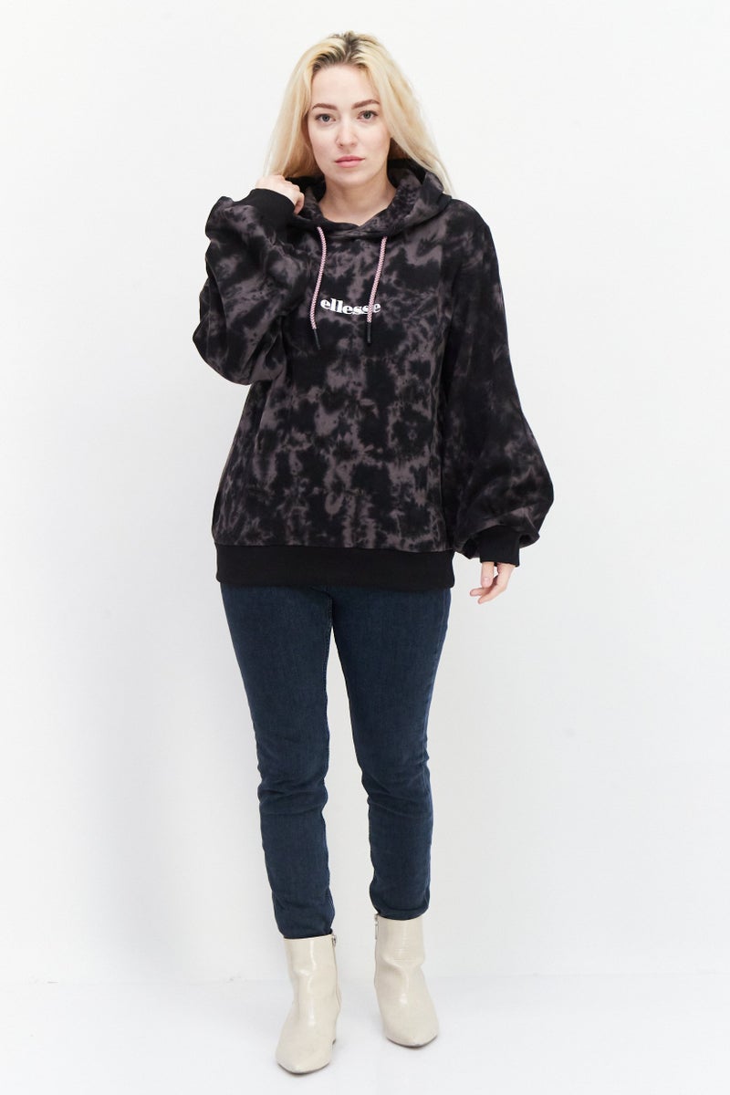 Ellesse هودي خارجي للنساء بلياقة بدنية مع شعار العلامة التجارية، رمادي داكن - Image 3