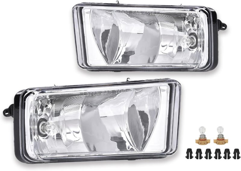 PIT66 Fog Lights for 2007-2015 Chevy Silverado, Avalanche, and Cadillac Escalade - Clear Front Left & Right Lamps - Image 1
