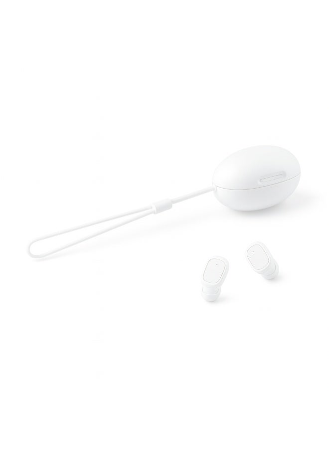 Wireless Bluetooth earphones – 8mm driver – Type-C charging – 5-hour playtime – comfortable and lightweight design – white color - Image 1