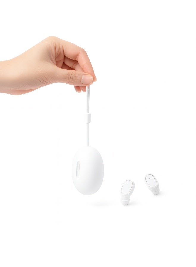 Wireless Bluetooth earphones – 8mm driver – Type-C charging – 5-hour playtime – comfortable and lightweight design – white color - Image 2