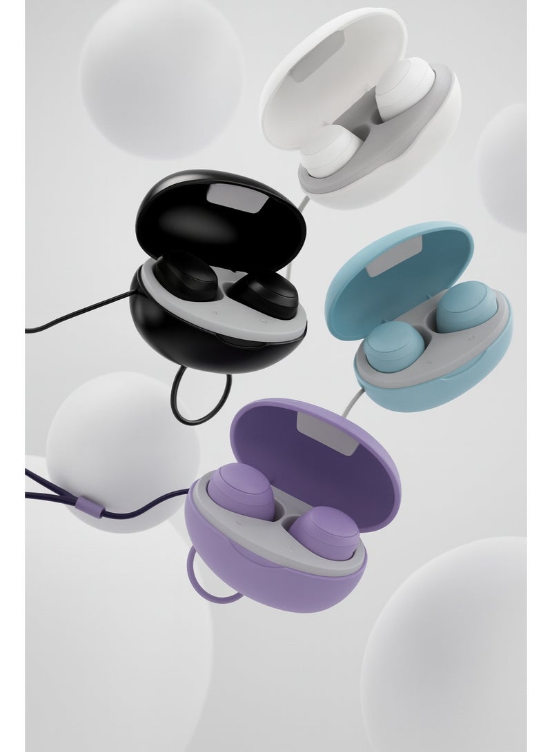Wireless Bluetooth earphones – 8mm driver – Type-C charging – 5-hour playtime – comfortable and lightweight design – white color - Image 5