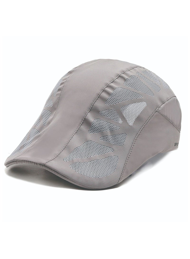 Quick Dry Baseball Cap Flat Cap Newsboy Hat Summer Mesh Sun Visor Hats UV Sun Protection Breathable Lightweight