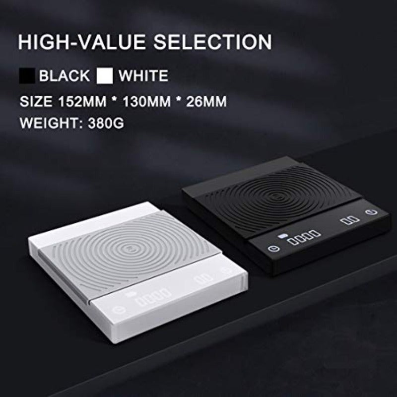 TIMEMORE Digital Coffee Scale with Timer 2000g White - Image 2