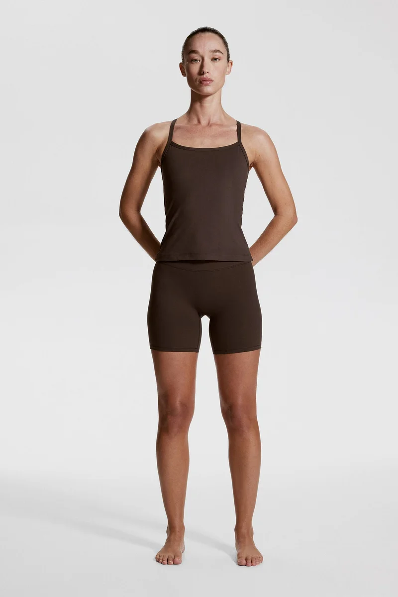 H&M Integral-bra sports strappy top with SoftMove™