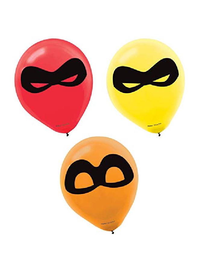 Amscan Disney/Pixar Incredibles 12" Printed Latex Balloons Pack Of 6 Assorted Colors - Image 2