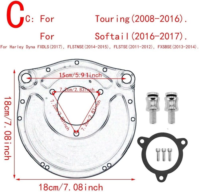 Yurefax Motorcycle Air Cleaner Intake Filter - Image 3