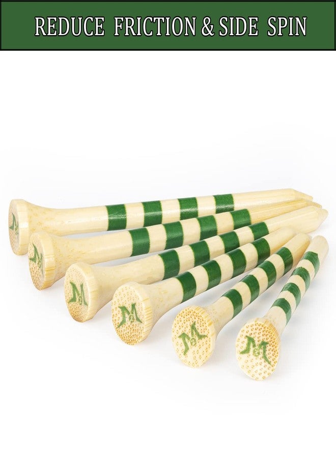 MAZEL Professional Natural Wood/Bamboo Golf Tees 2 3/4 Inch & 3 1/4 Inch,Pack 50,Reduce Friction & Side Spin, More Durable and Stable Golf Tees,Beige - Image 2