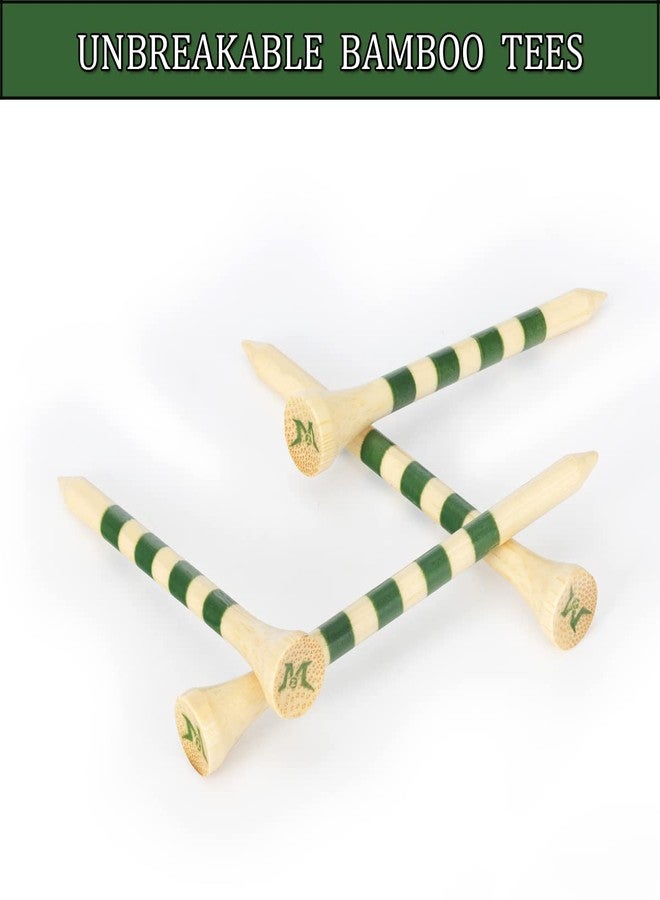 MAZEL Professional Natural Wood/Bamboo Golf Tees 2 3/4 Inch & 3 1/4 Inch,Pack 50,Reduce Friction & Side Spin, More Durable and Stable Golf Tees,Beige - Image 4