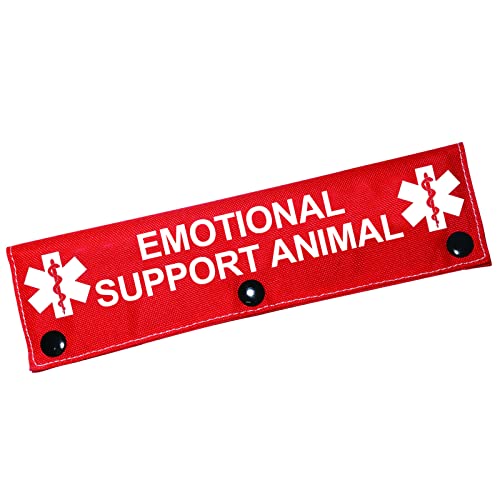 BLUPARK Therapy Service Dog Leash Sleeve Emotional Support Animal Dog Leash Wrap Wrap Alert Hanging ID Patch Tag Pet Birthday Gift(Emotional Support-Sleeve) - Image 1